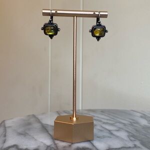 Silver tone earring for pierced ears